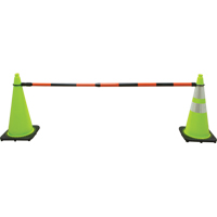 Barre pour cône de circulation rétractable, Longueur déployée de 7' 5'', Noir/Orange SDP614 | Planification Entrepots Molloy