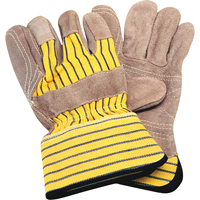 Gants d'ajusteur avec paume double, Grand, Paume en Cuir de vache refendu, Doublure en Coton Planification Entrepots Molloy