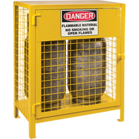 Gas Cylinder Cabinets, 2 Cylinder Capacity, 30" W x 17" D x 37" H, Yellow SEB837 | Planification Entrepots Molloy