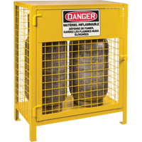 Gas Cylinder Cabinets, 2 Cylinder Capacity, 30" W x 17" D x 37" H, Yellow SEB837 | Planification Entrepots Molloy