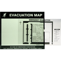 Insert transparent de cadre pour plan d'évacuation SEC866 | Planification Entrepots Molloy