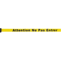 Cartouche de ruban pour assembler votre propre barri&egrave;re de contr&ocirc;le des foules, Attention ne pas entrer, 7', Ruban Jaune Planification Entrepots Molloy