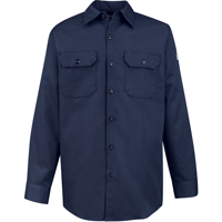 Flame-Resistant Work Shirts, Small, Navy Blue Planification Entrepots Molloy