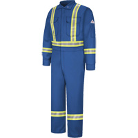 Flame-Resistant Premium Coveralls with Reflective Trim, Size 38, Royal Blue, 12.2 cal/cm² Planification Entrepots Molloy