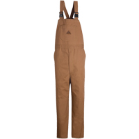Flame-Resistant Duck Lined Bib Overalls, Medium, Brown Planification Entrepots Molloy