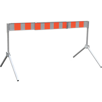 Street Barricade, A-Frame, 6' L x 5-1/2" H, Orange/White Planification Entrepots Molloy