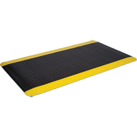 Tapis de style plateforme WD, Losange, 2' x 75' x 5/8", Noir/Jaune, &eacute;ponge Planification Entrepots Molloy
