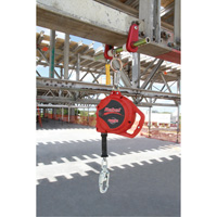 Rebel Self Retracting Lifeline, 33', Galvanized Steel, Swivel Planification Entrepots Molloy
