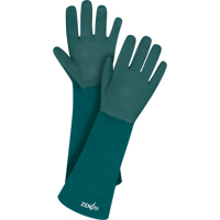 Gants verts &agrave; double enduit, 18" lo, PVC, Doublure en Jersey de coton, 70 mils Planification Entrepots Molloy