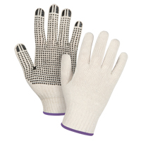 Lightweight Dotted String Knit Gloves, Poly/Cotton, Single Sided, 7 Gauge, X-Small Planification Entrepots Molloy