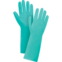 Gants de premi&egrave;re qualit&eacute; &agrave; prise en losange r&eacute;sistants aux produits chimiques, Taille Grand/9, 15" lo, Nitrile, 22 mils Planification Entrepots Molloy
