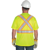 CSA Compliant T-Shirt, Polyester, Medium, High Visibility Lime-Yellow Planification Entrepots Molloy