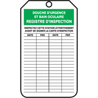 Safety Tags, Plastic, 3-1/8" W x 5-7/8" H, French Planification Entrepots Molloy