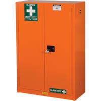 Emergency Preparedness Storage Cabinets, Steel, 4 Shelves, 65" H x 43" W x 18" D, Orange SEG860 | Planification Entrepots Molloy