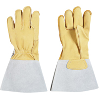 Gants pour monteur de lignes, Grand, Paume en Cuir fleur de vache, Doublure en Coton Planification Entrepots Molloy