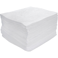 Premium Meltblown Sorbent Pads, Oil Only, 15" x 17", 25 gal. Absorbancy Planification Entrepots Molloy