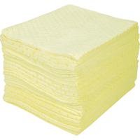 Premium Bonded Sorbent Pads, Hazmat, 15" x 18", 30 gal. Absorbancy Planification Entrepots Molloy