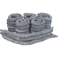Remblais tubulaires absorbants, Universel, Absorption 50 gal., 3" la x 4' lo, Pqt de 30 Planification Entrepots Molloy