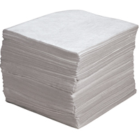 Premium Meltblown Sorbent Pads, Oil Only, 15" x 17", 30 gal. Absorbancy Planification Entrepots Molloy