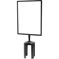 Tensabarrier&reg; Sign Frame with Adapter, Black Planification Entrepots Molloy