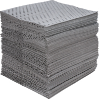 Industrial-Grade Fine Fibre Sorbent Pads, Universal, 15" x 17", 40 gal. Absorbancy Planification Entrepots Molloy
