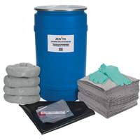Trousse de lutte contre les d&eacute;versements pour &eacute;tabli, Universel, Baril, Absorbance de 30 gal. US Planification Entrepots Molloy