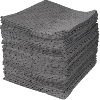 Premium Bonded Sorbent Pads, Universal, 15" x 17", 30 gal. Absorbancy Planification Entrepots Molloy