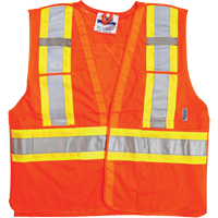 Vestes de s&eacute;curit&eacute; pour la circulation, Orange haute visibilit&eacute;, Grand/T-Grand, Polyester Planification Entrepots Molloy