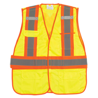 Veste d'arpenteur r&eacute;sistante aux flammes, Jaune lime haute visibilit&eacute;, Moyen, Polyester Planification Entrepots Molloy