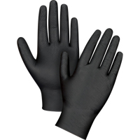 Heavyweight Tactile Grip Examination Gloves, Small, Nitrile, 8-mil, Powder-Free, Black Planification Entrepots Molloy