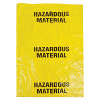 Hazardous Waste Bags, Infectious Waste, 60" L x 36" W, 50 /pkg. SEK328 | Planification Entrepots Molloy