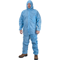 Combinaisons &agrave; capuchon de premi&egrave;re qualit&eacute;, Moyen, Bleu, Polypropyl&egrave;ne Planification Entrepots Molloy