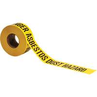 Barricade Tape, English, 3" W x 1000' L, 3 mils, Black on Yellow Planification Entrepots Molloy