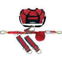PRO-Line Temporary Horizontal Lifeline System, 60', Web, Swivel Planification Entrepots Molloy