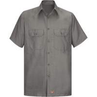 Short Sleeve Ripstop Shirt, Men's, 3X-Large, Grey Planification Entrepots Molloy
