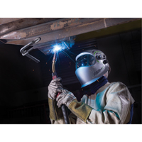 e684 Welding Helmets, 3.94" L x 1.97" W View Area, 4/5 - 13 Shade Range, Silver Planification Entrepots Molloy