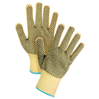 Gants tricot&eacute;s deux c&ocirc;t&eacute;s, sans couture, &agrave; pois, Taille T-Grand/10, Calibre 7, Rev&ecirc;tement PVC, Enveloppe en Kevlar, ASTM ANSI niveau A2/EN 388 niveau 3 Planification Entrepots Molloy