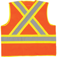 Veste de s&eacute;curit&eacute; d&eacute;tachable en cinq points de premi&egrave;re qualit&eacute;, Orange haute visibilit&eacute;, Grand/T-Grand, Polyester Planification Entrepots Molloy