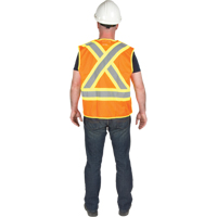 Veste de s&eacute;curit&eacute; d&eacute;tachable en cinq points de premi&egrave;re qualit&eacute;, Orange haute visibilit&eacute;, Grand/T-Grand, Polyester Planification Entrepots Molloy