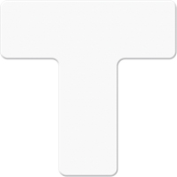 Armor Stripe Lean/5S Markers, T, 6" L x 6" W, White, Plastic Planification Entrepots Molloy