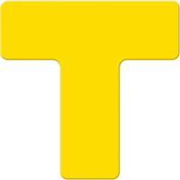Armor Stripe Lean/5S Markers, T, 6" L x 6" W, Yellow, Plastic Planification Entrepots Molloy