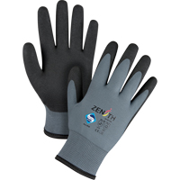 ZX-30° Premium Coated Gloves, 8/Medium, PVC Coating, 15 Gauge, Nylon Shell Planification Entrepots Molloy