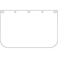 Dynamic Die Cut Faceshield Visor, PETG, Clear Tint Planification Entrepots Molloy