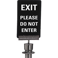 Enseigne de contr&ocirc;le des foules  Exit: Please Do Not Enter , 11" x 7", Plastique, Anglais Planification Entrepots Molloy