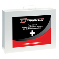 Trousse de premiers soins industrielle pour usage g&eacute;n&eacute;ral Dynamic, Dispositif m&eacute;dical Classe 1, Boîte en m&eacute;tal Planification Entrepots Molloy