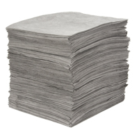 Premium Meltblown Sorbent Pads, Universal, 15" x 18", 25 gal. Absorbancy Planification Entrepots Molloy