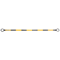 Barre t&eacute;lescopique pour barricade, Longueur d&eacute;ploy&eacute;e de 85", Noir/Jaune Planification Entrepots Molloy