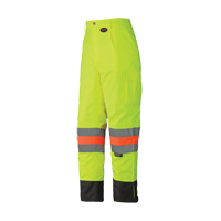 6039 Traffic Control Waterproof Safety Pant, Polyester, X-Small, High Visibility Lime-Yellow Planification Entrepots Molloy