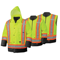 5021BB Waterproof 6-in-1 Safety Parka, High Visibility Lime-Yellow, 2X-Large Planification Entrepots Molloy