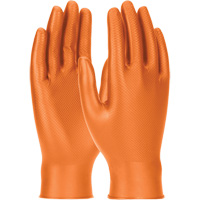 Grippaz Skins Ambidextrous Disposable Gloves, Small, Nitrile, 6-mil, Powder-Free, Orange Planification Entrepots Molloy